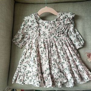Floral pink dress for 12 month old baby